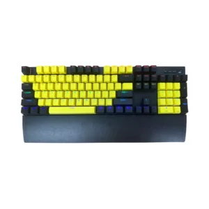 Bàn Phím Cơ Gaming SPARTAN TC3218 Black - Yellow (Blue Switch, Led Rainbow)