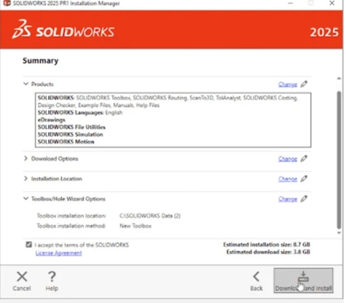 Hướng dẫn cài solidword 2025 bản quyền