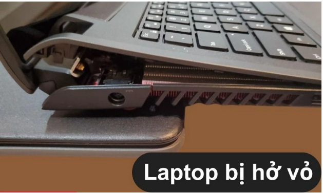 sửa laptop bị va đập hở vỏ