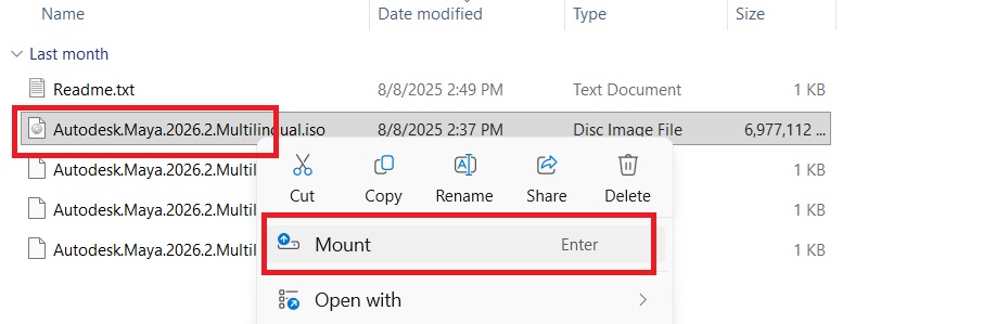 mở file cài đặt