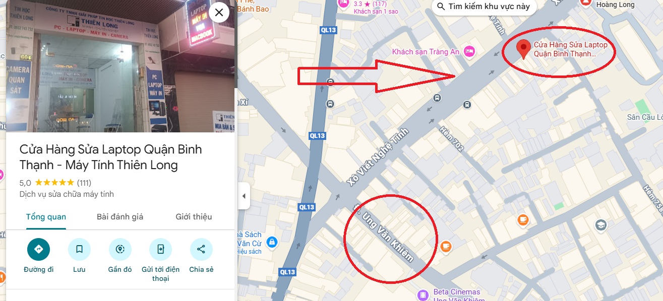 địa chỉ sửa laptop ở đường ung văn khiêm Thiên Long địa chỉ sửa laptop ở đường ung văn khiêm