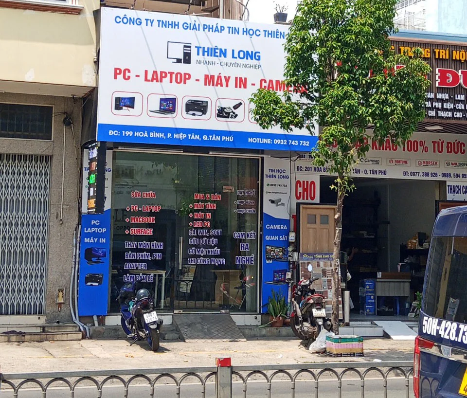 Cửa hàng sửa laptop Thiên Long 199 Hòa Bình, địa chỉ sửa laptop gần đường Tô Hiệu nhất Cửa hàng sửa laptop Thiên Long 199 Hòa Bình, địa chỉ sửa laptop gần đường Tô Hiệu nhất