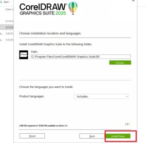 hướng dẫn cài phần mềm corel 2025 3