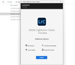 hướng dẫn cài đặt lightroom 2026 full crack
