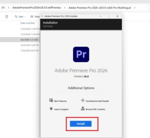 hướng dẫn cài premierepro 2026 full crack