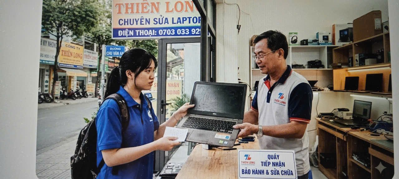 thay bộ vỏ laptop cho bạn sinh viên nữ tại đường chu văn an uy tín giá rẻ
